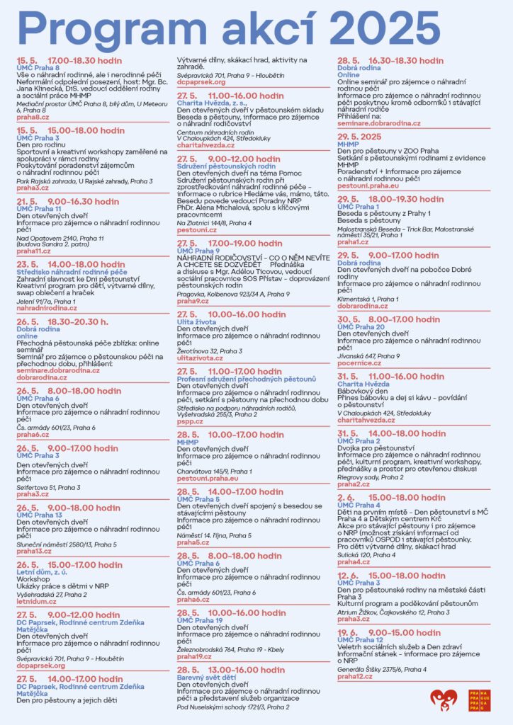 Dny pěstounství - program akcí 2025